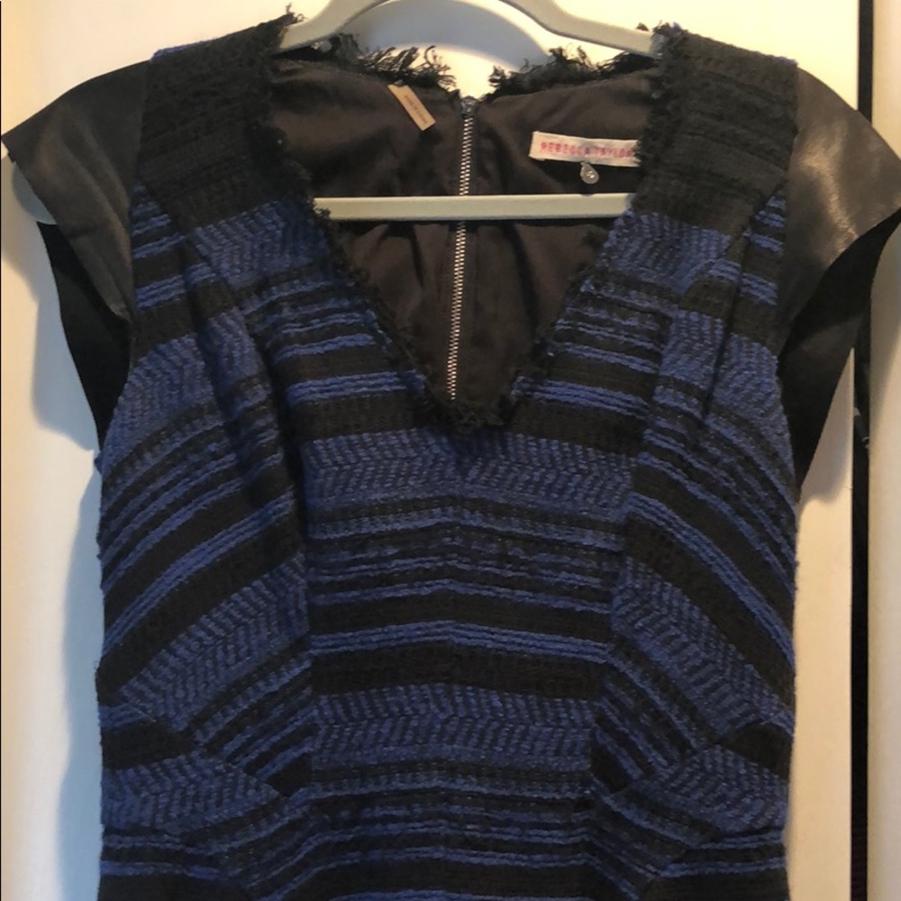 Rebecca Taylor Black and Blue Dress